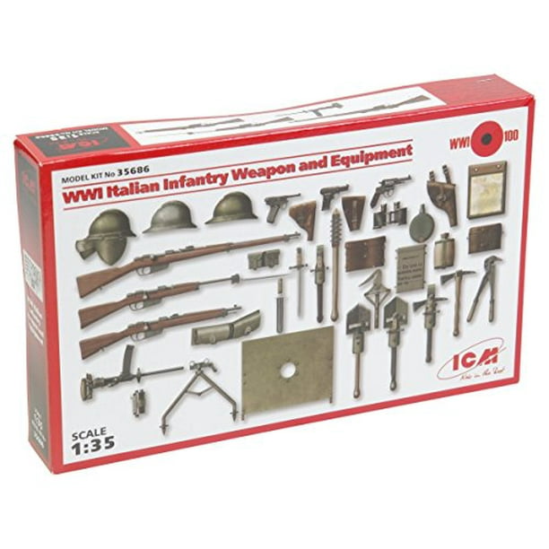 ICM Models WWI Italian Infantry Weapon and Equipment Model Kit ICM Models WWI Italian Infantry Weapon and Equipment Model Kit